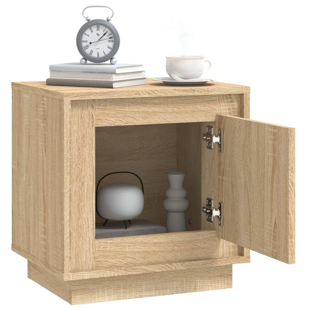 Tables de chevet 2 pcs. Chêne Sonoma 44x35x45 cm matériau bois