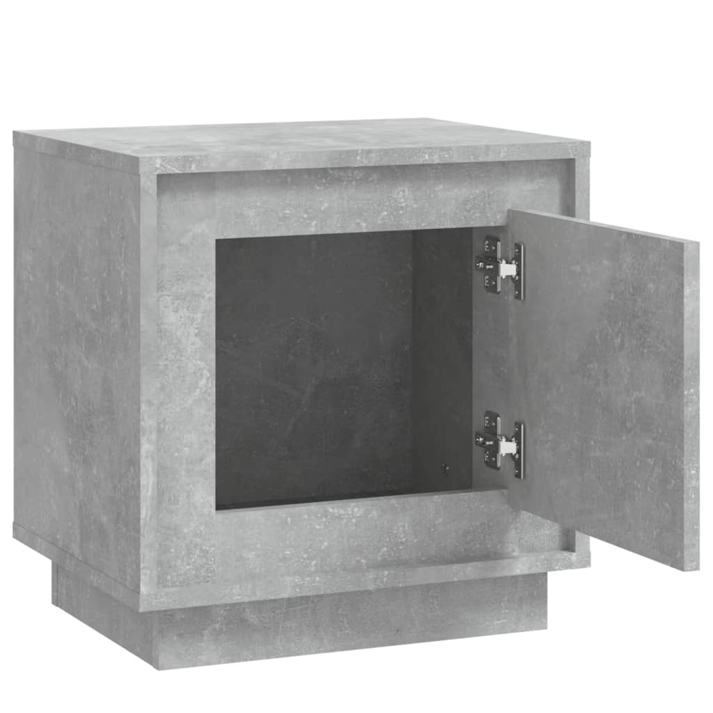 Bedside tables 2 pcs. Concrete grey 44x35x45 cm wood material