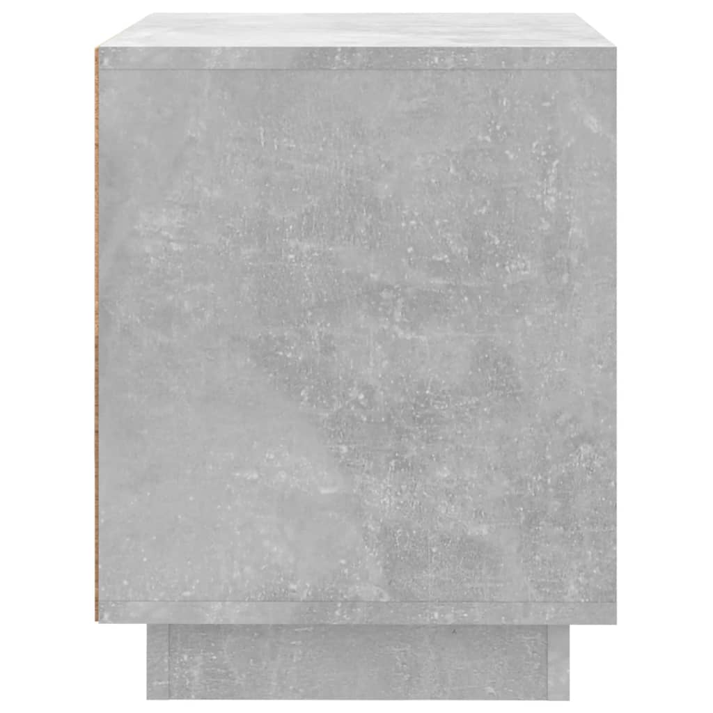 Bedside tables 2 pcs. Concrete grey 44x35x45 cm wood material