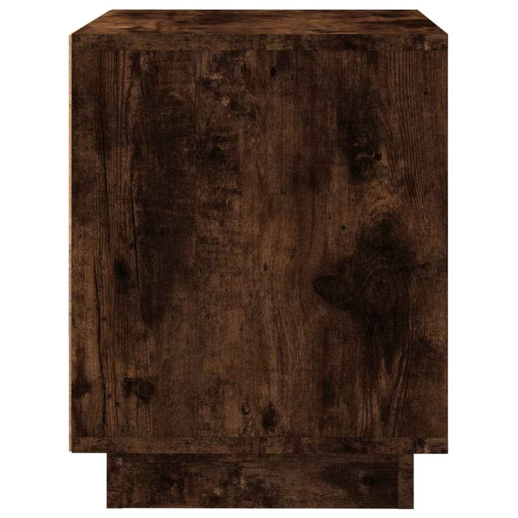 Bedside table smoked oak 44x35x45 cm wood material