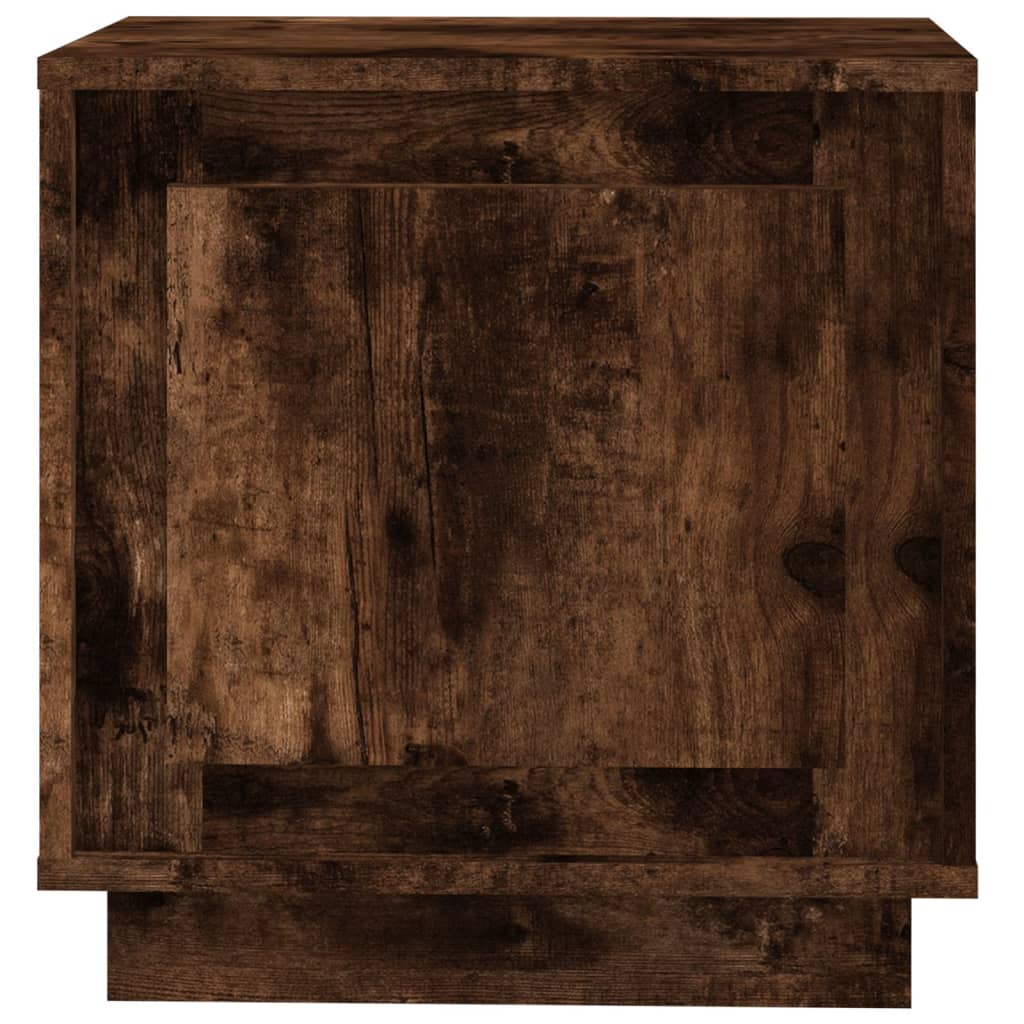 Tables de chevet 2 pcs. chêne fumé 44x35x45 cm matériau bois