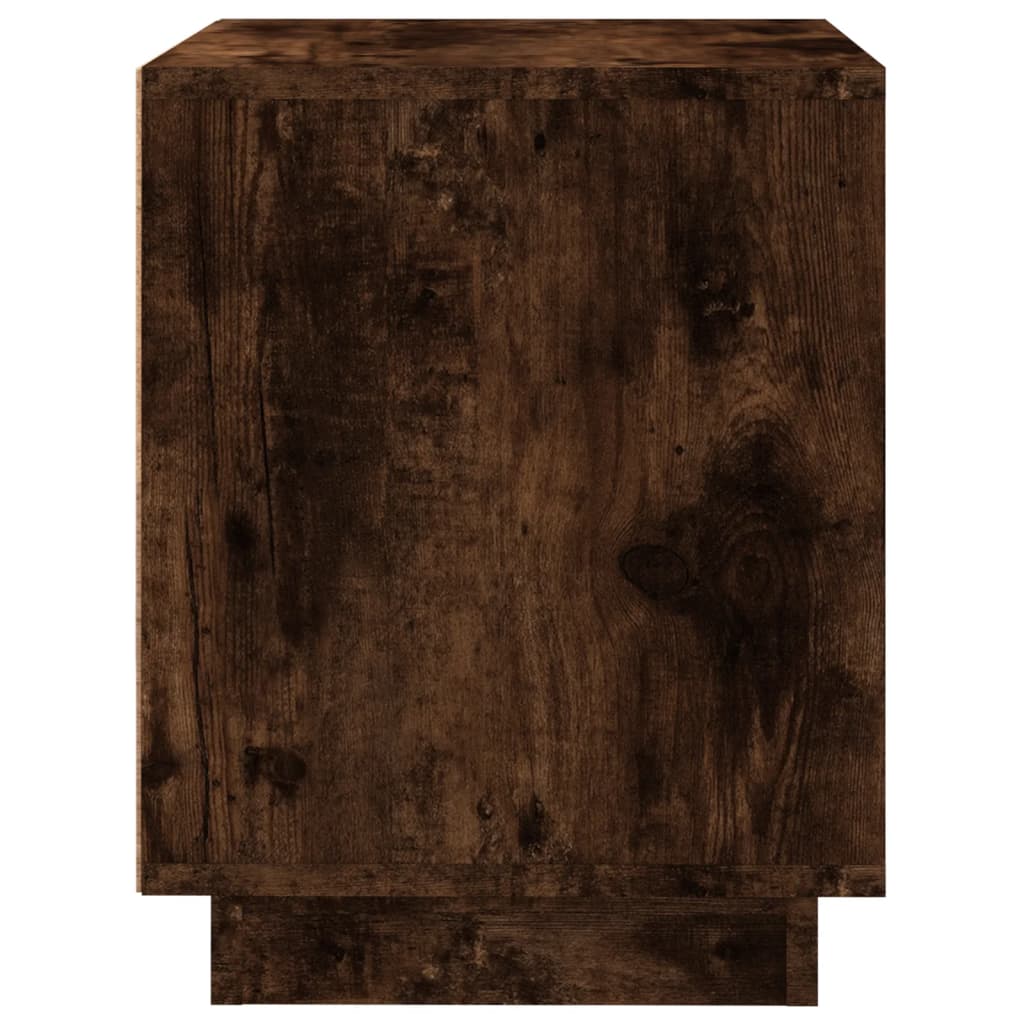 Tables de chevet 2 pcs. chêne fumé 44x35x45 cm matériau bois