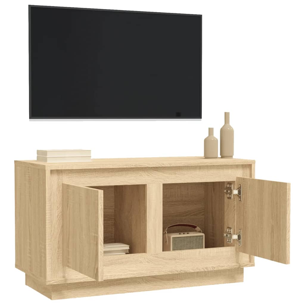 Meuble TV chêne Sonoma 80x35x45 cm matériau bois