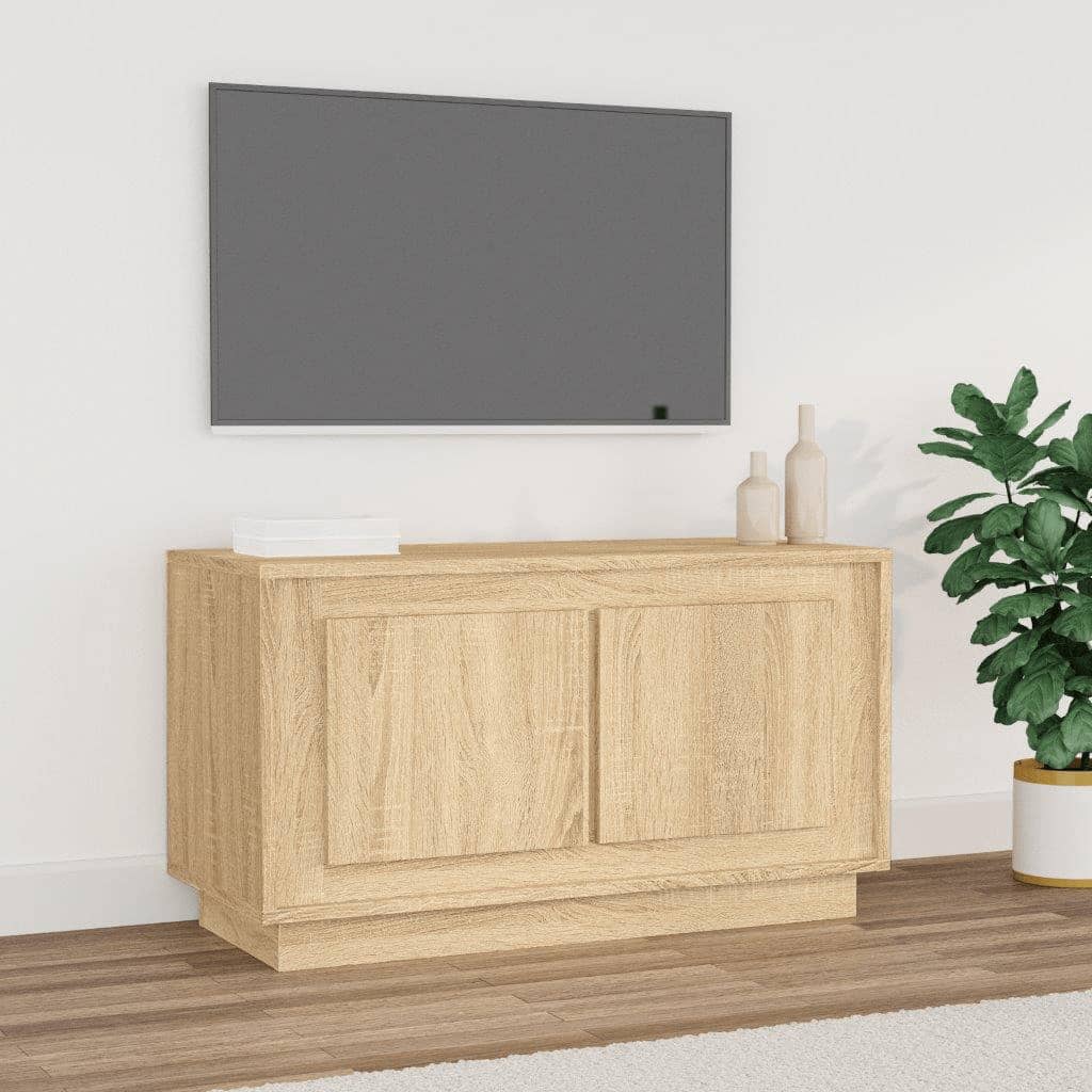 Meuble TV chêne Sonoma 80x35x45 cm matériau bois