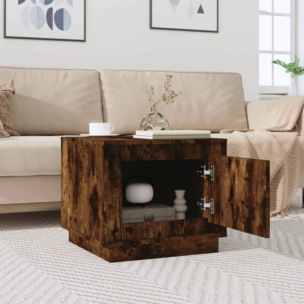 Coffee table smoked oak 51x50x44 cm wood material