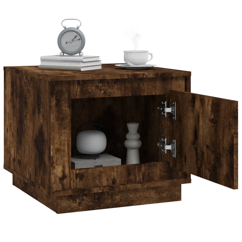 Coffee table smoked oak 51x50x44 cm wood material