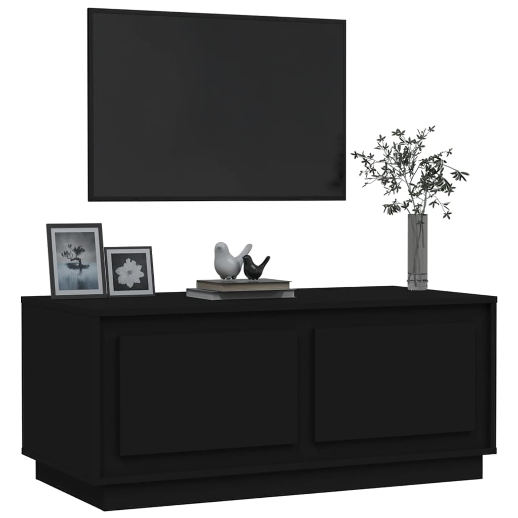 Coffee Table Black 102x50x44 cm Wood Material