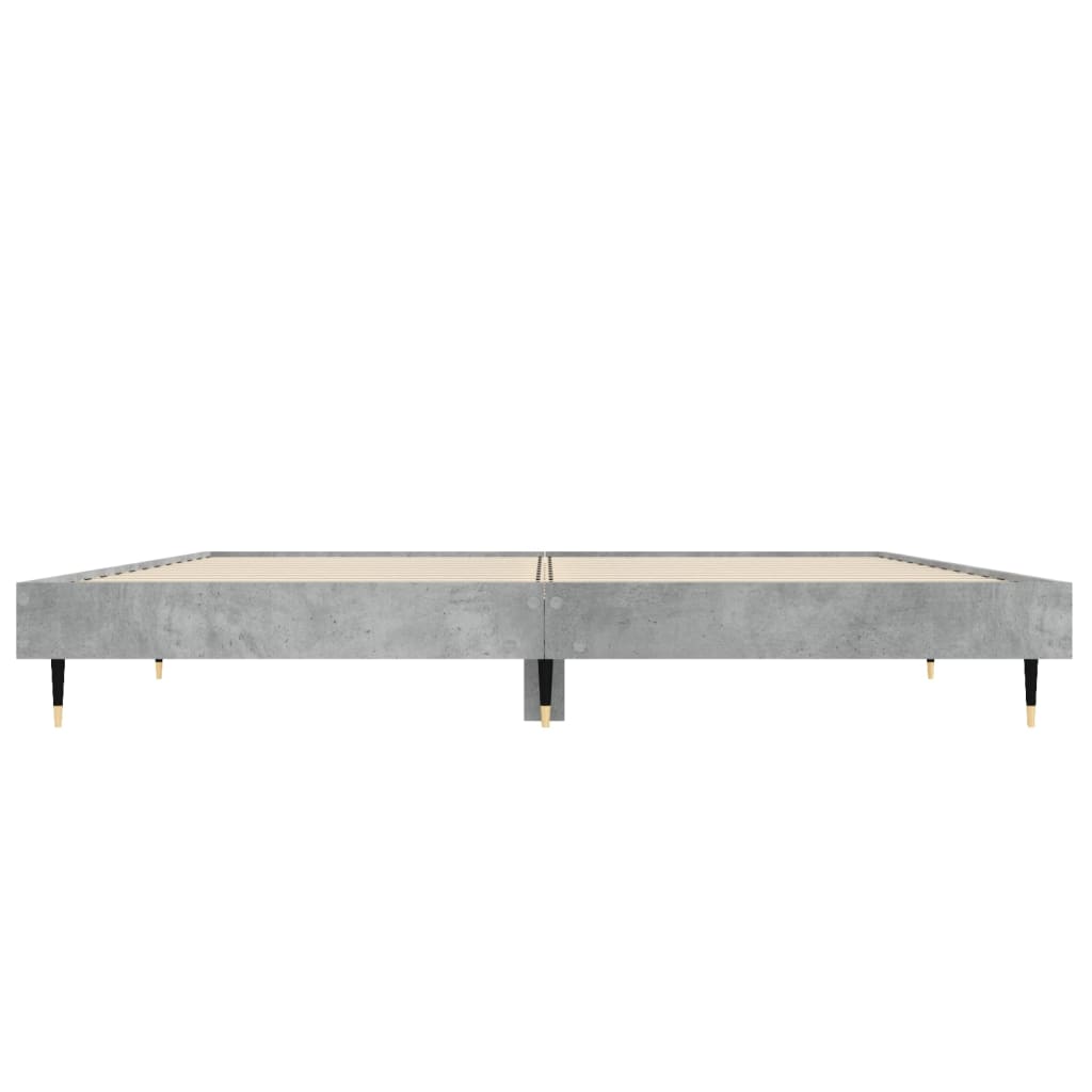 Bed frame concrete grey 120x190 cm wood material