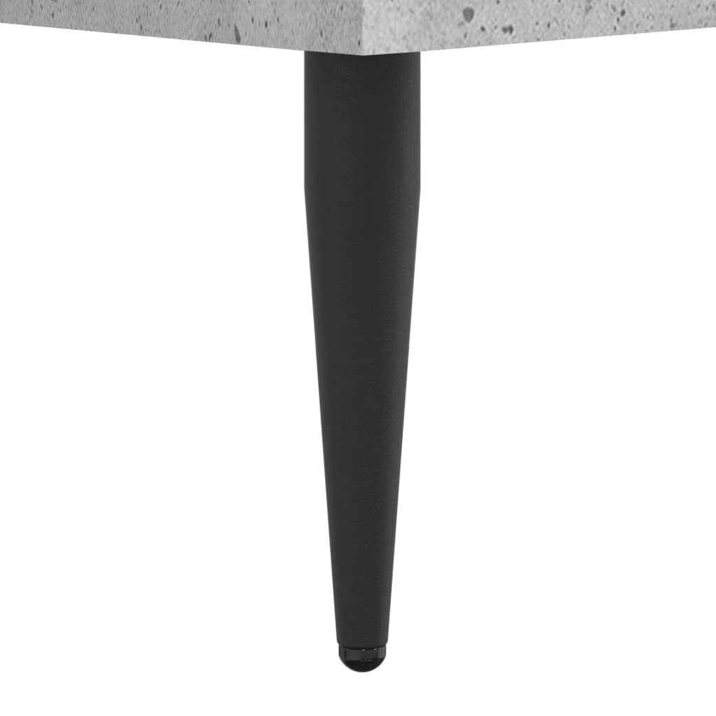 Bed frame concrete grey 100x200 cm wood material