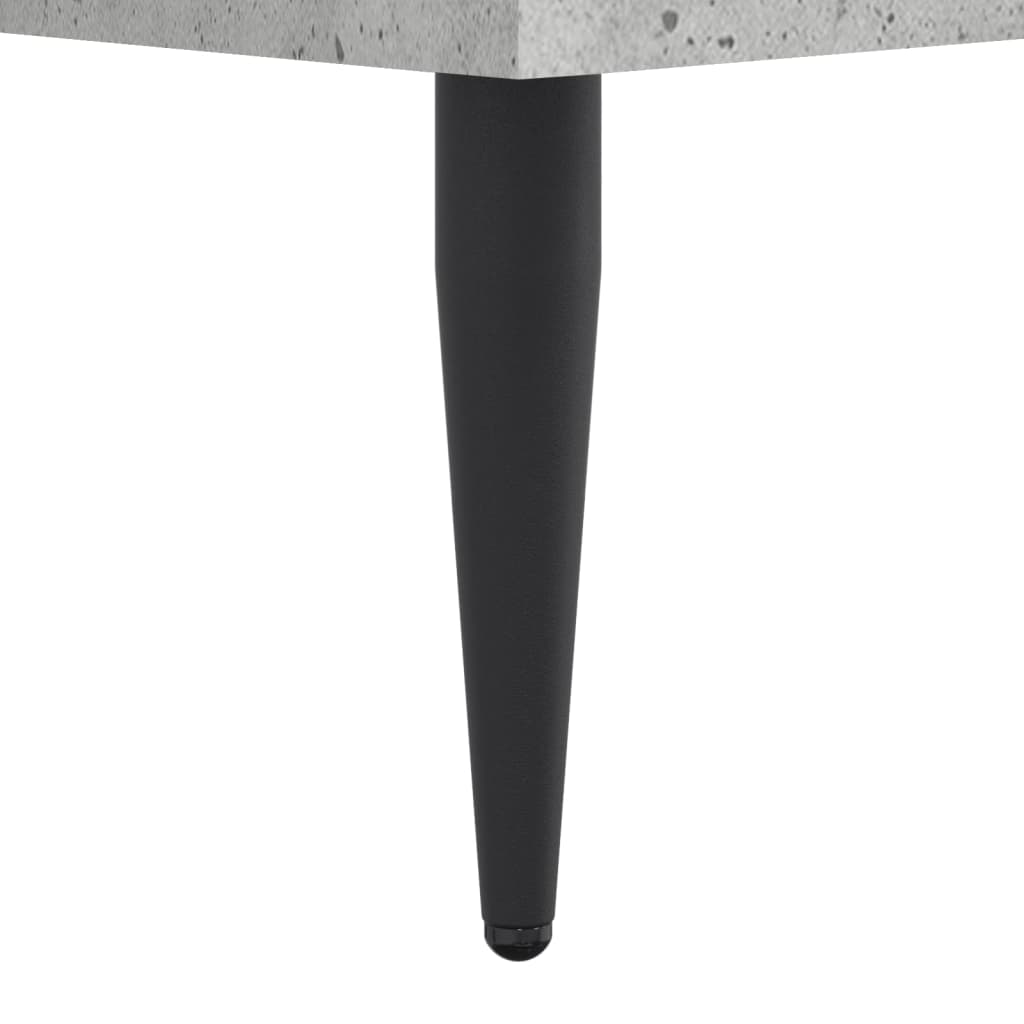 Bed frame concrete grey 140x190 cm wood material