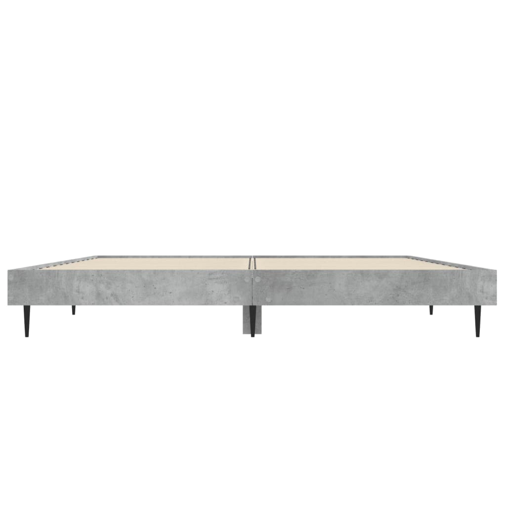 Bed frame concrete grey 120x190 cm wood material