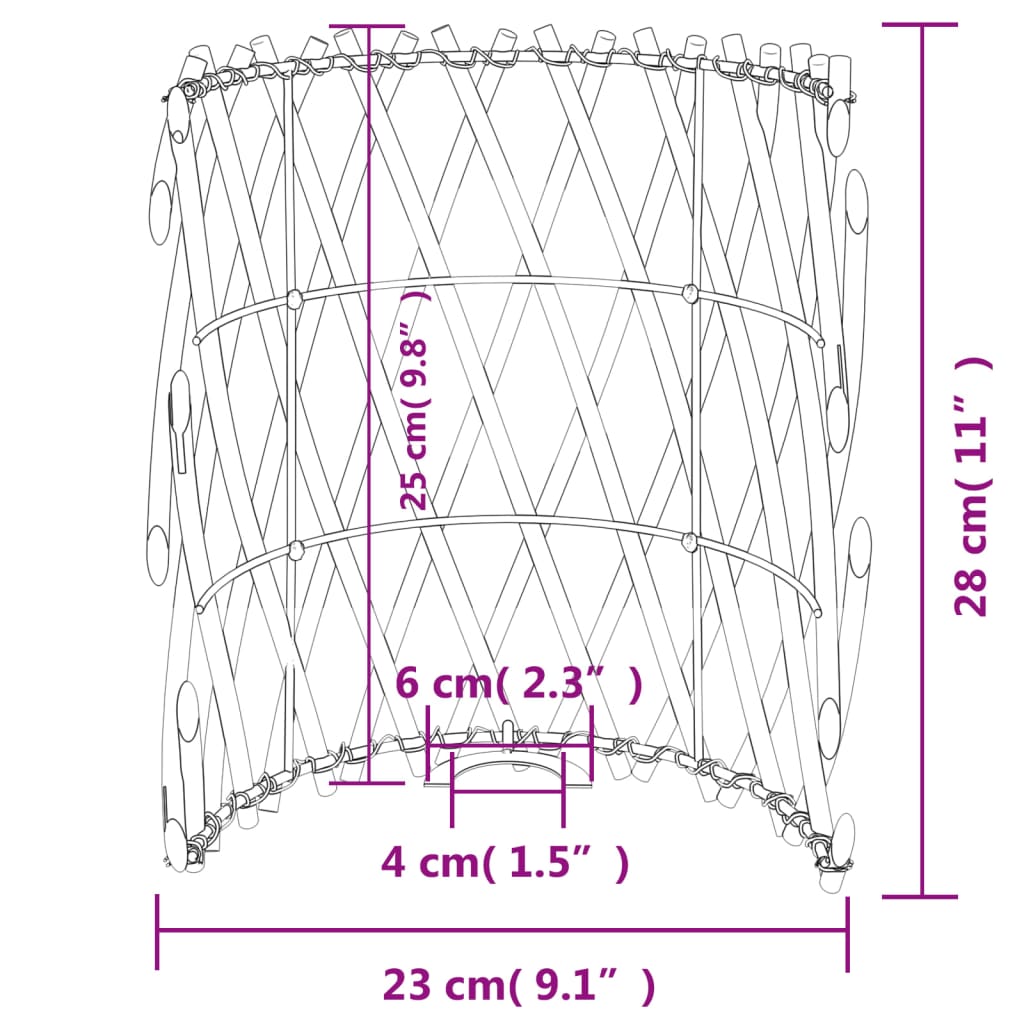 Lampshade Ø23x28 cm wicker