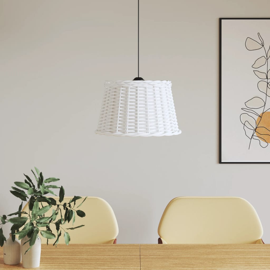 Lampshade White Ø45x28 cm Wicker