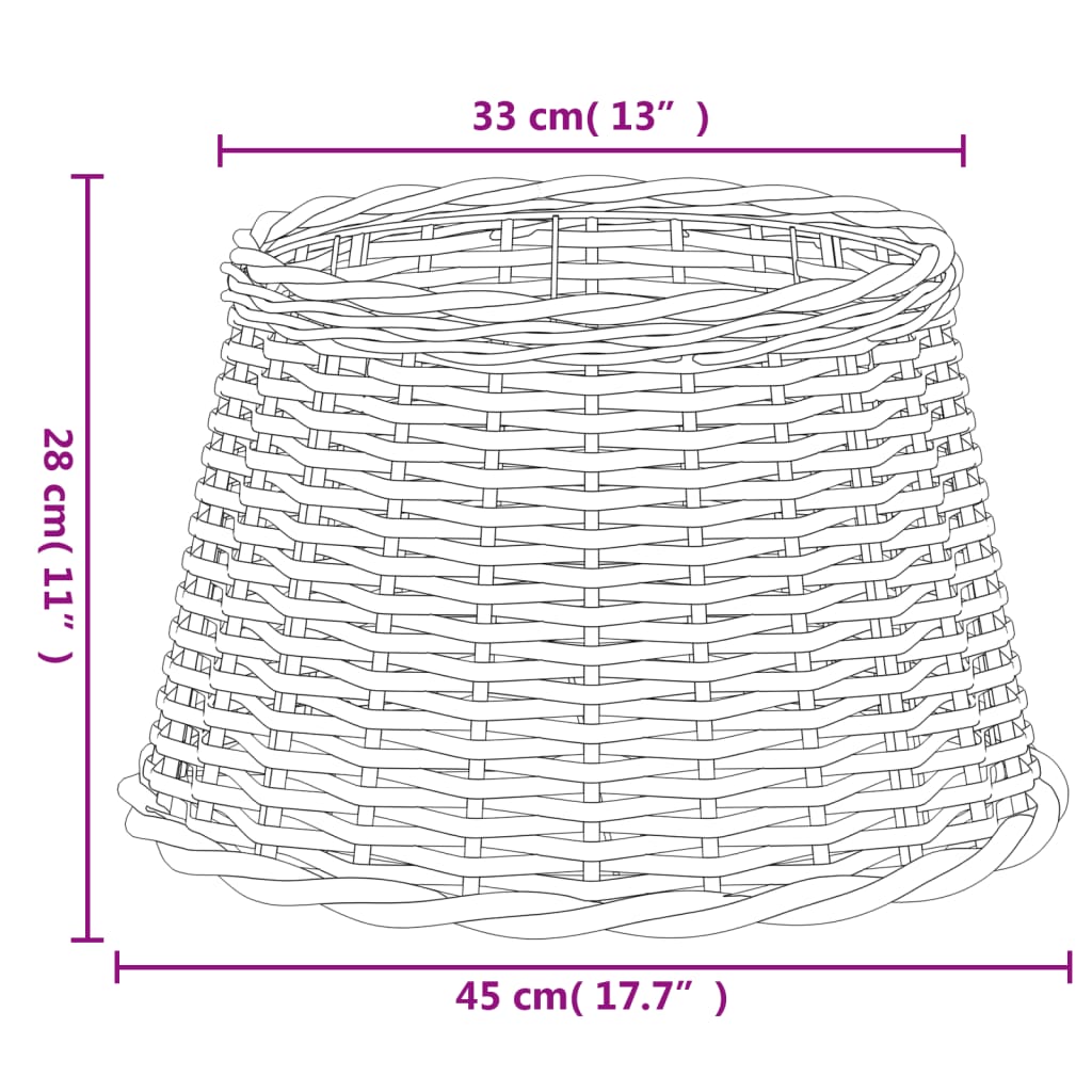Lampshade Brown Ø45x28 cm Wicker