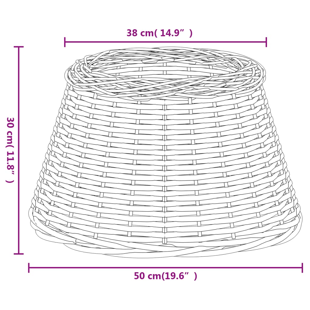 Lampshade Brown Ø50x30 cm Wicker