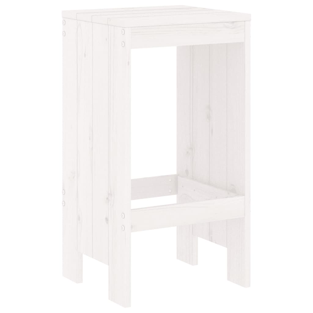 Ensemble de bar de jardin 5 pièces en pin massif blanc