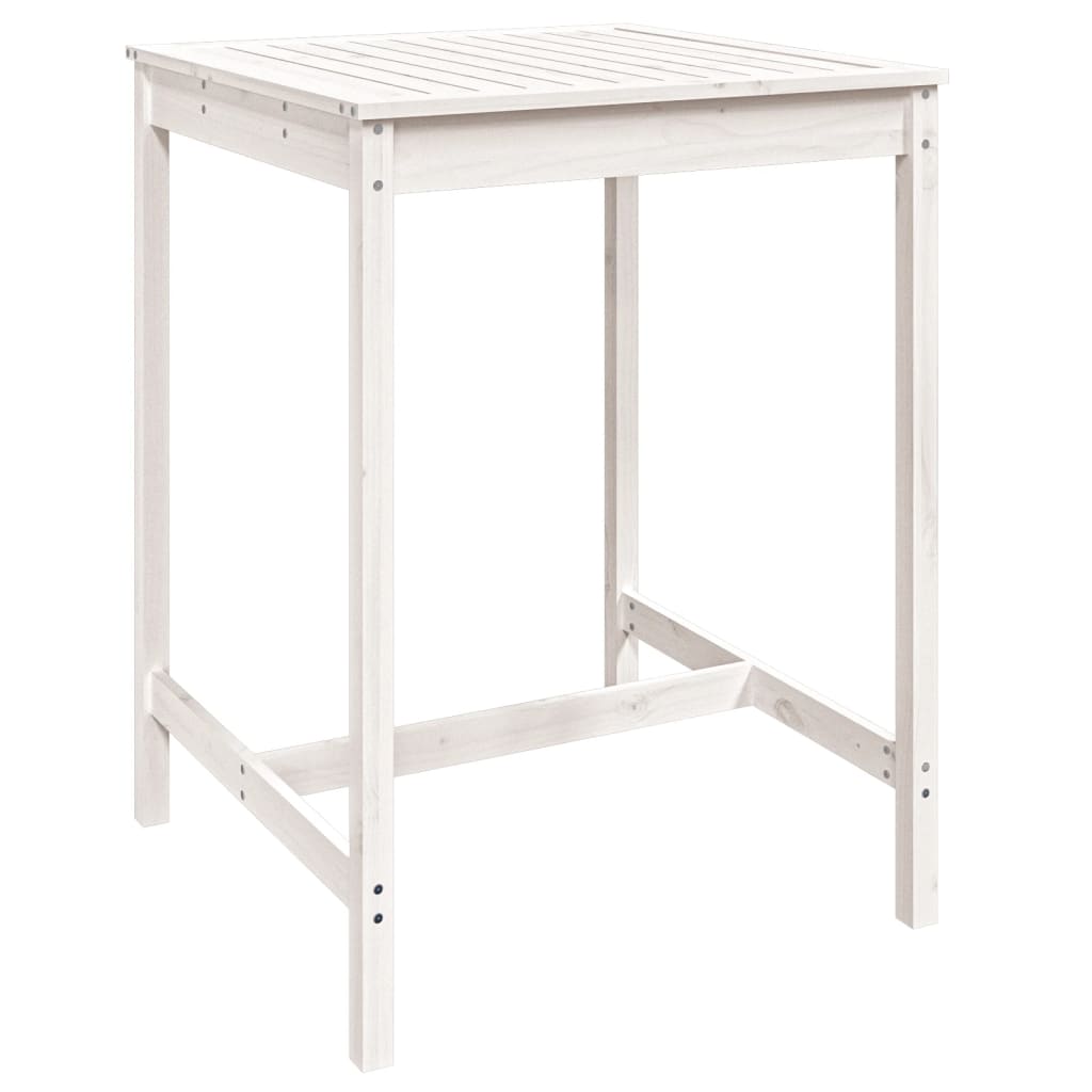 Ensemble de bar de jardin 5 pièces en pin massif blanc