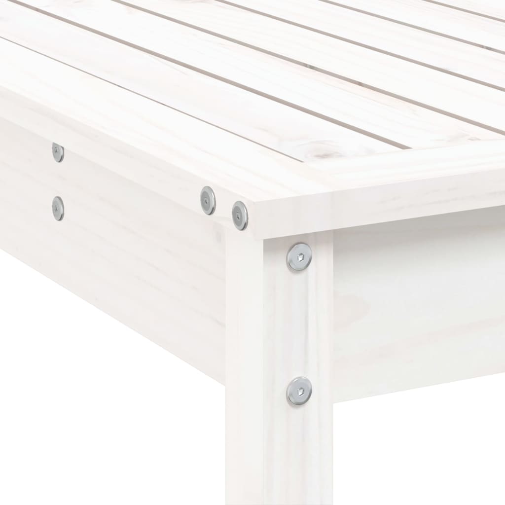 Ensemble de bar de jardin 5 pièces en pin massif blanc