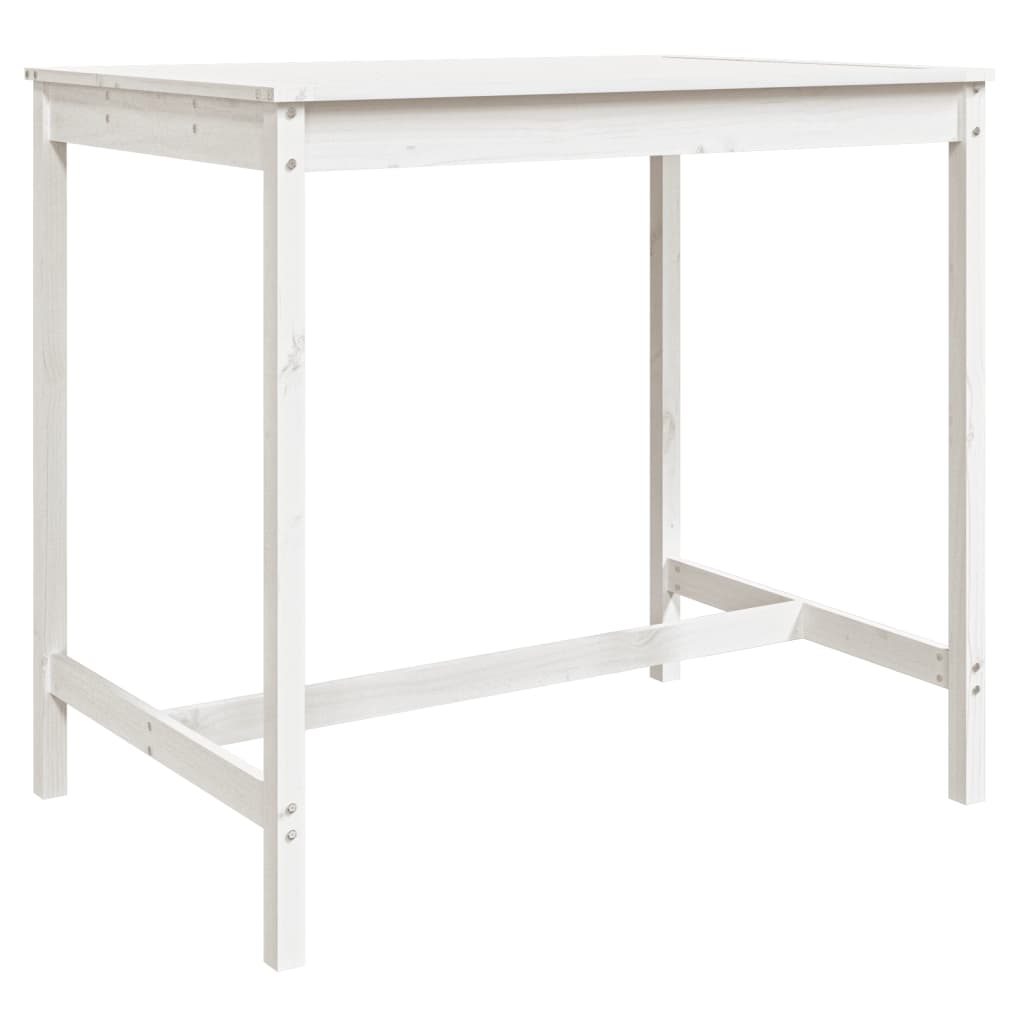 Ensemble de bar de jardin 5 pièces en pin massif blanc