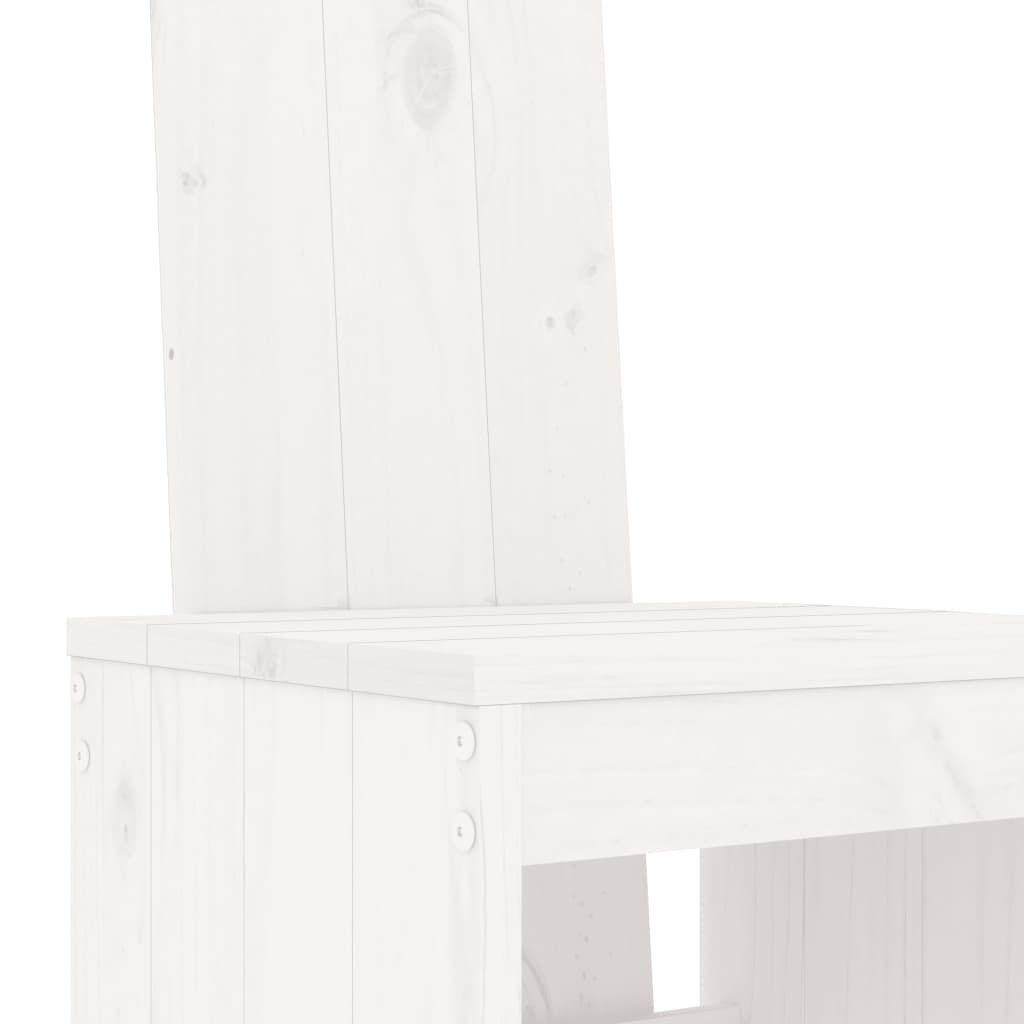 Ensemble de bar de jardin 5 pièces en pin massif blanc