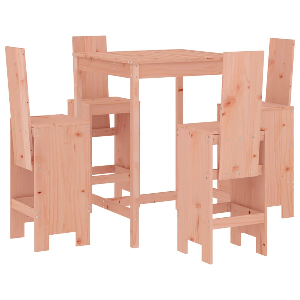 Ensemble de bar de jardin 5 pièces en sapin de Douglas massif