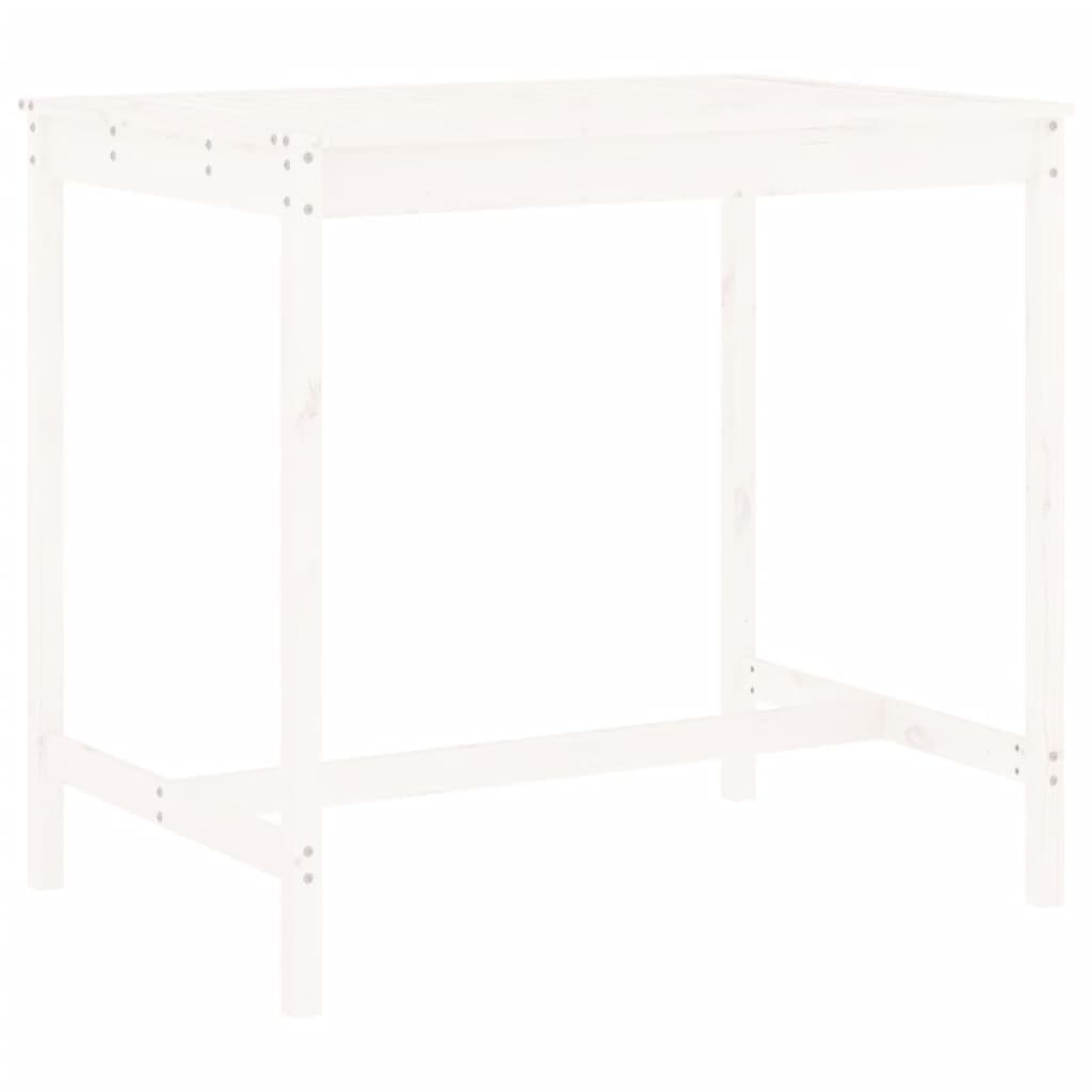 Ensemble de bar de jardin 5 pièces en pin massif blanc