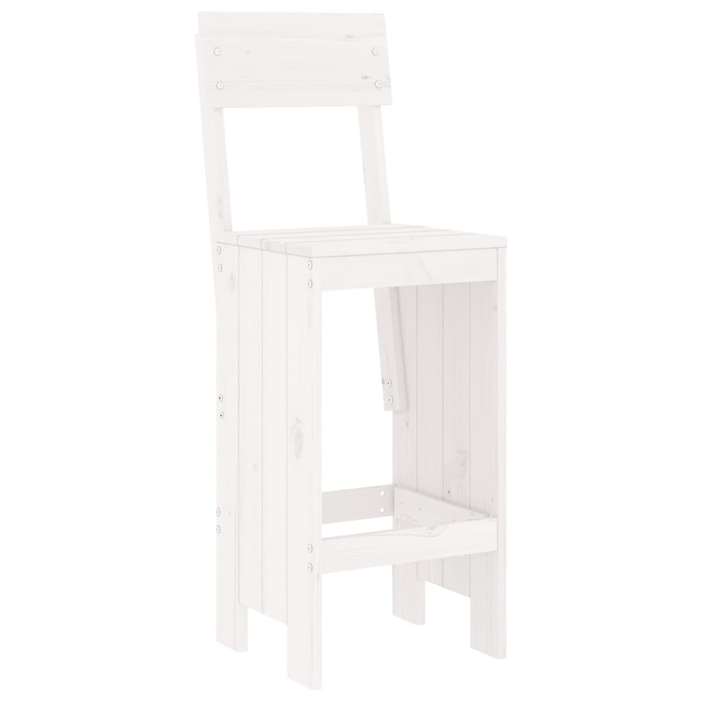 Ensemble de bar de jardin 5 pièces en pin massif blanc