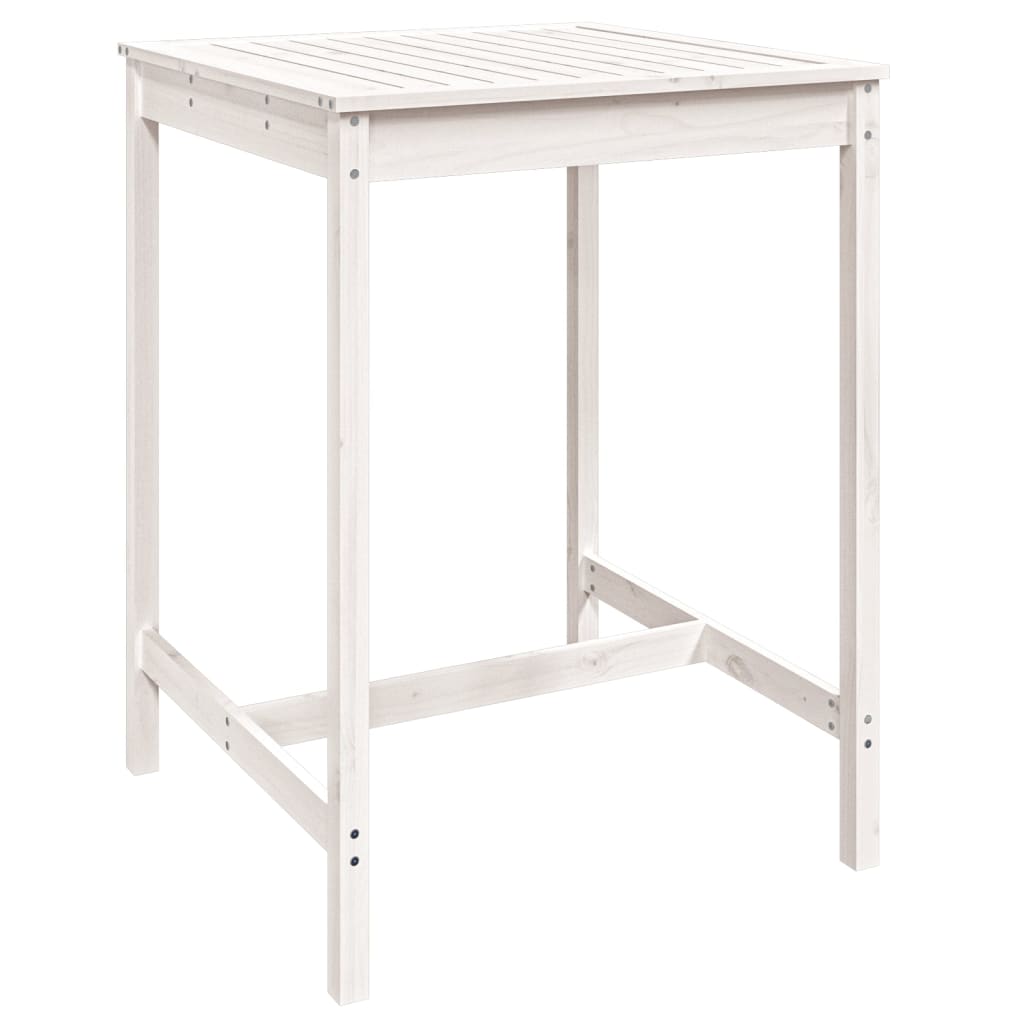 Ensemble de bar de jardin 5 pièces en pin massif blanc