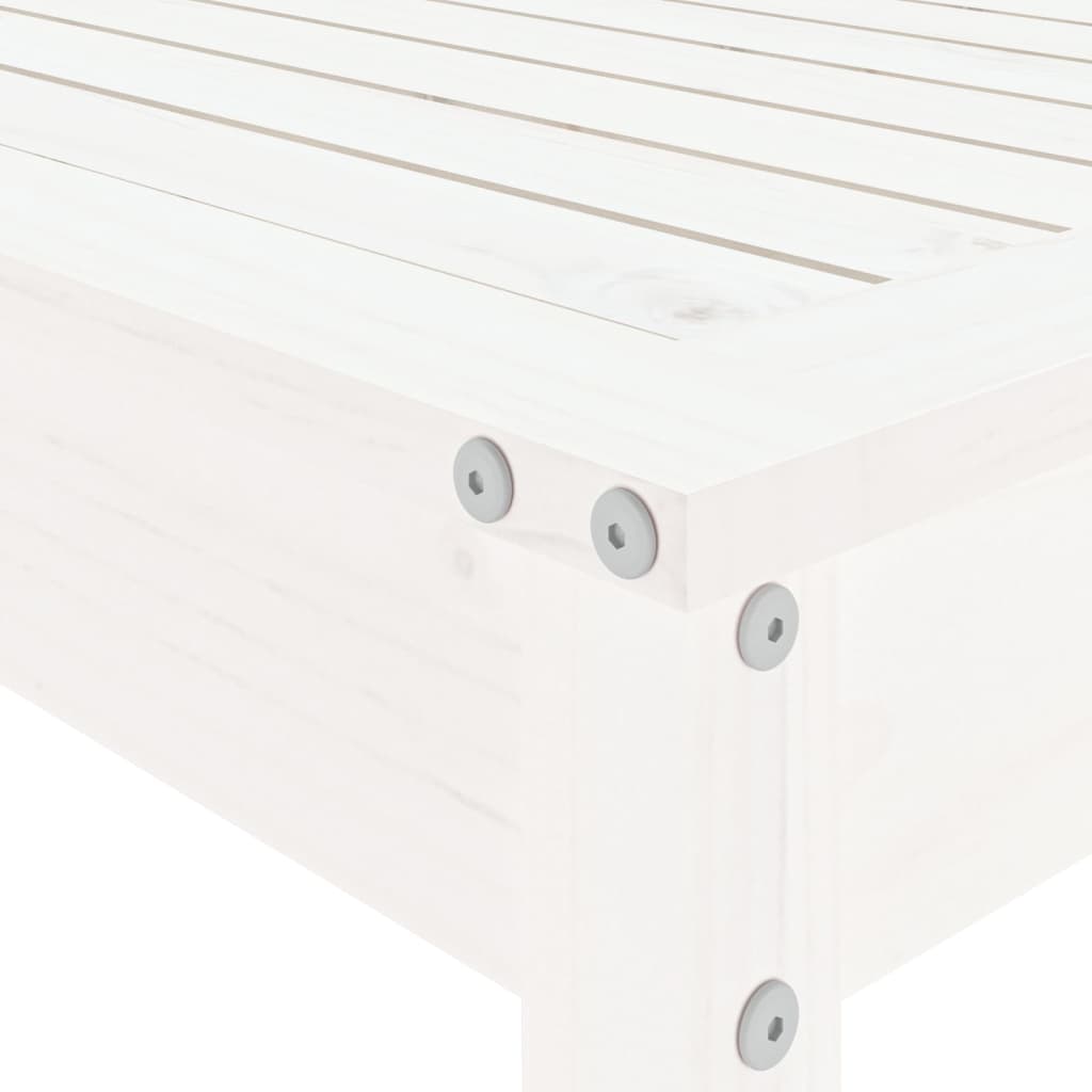 Ensemble de bar de jardin 5 pièces en pin massif blanc