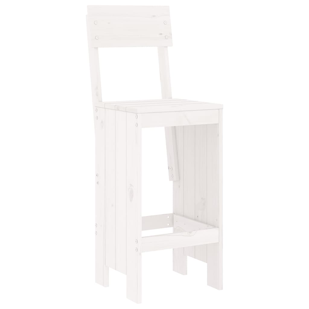 Ensemble de bar de jardin 5 pièces en pin massif blanc