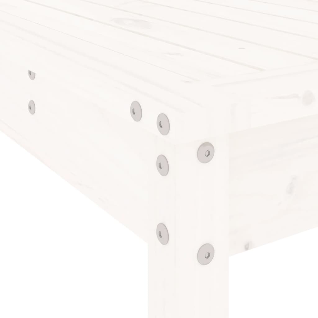 Ensemble de bar de jardin 5 pièces en pin massif blanc