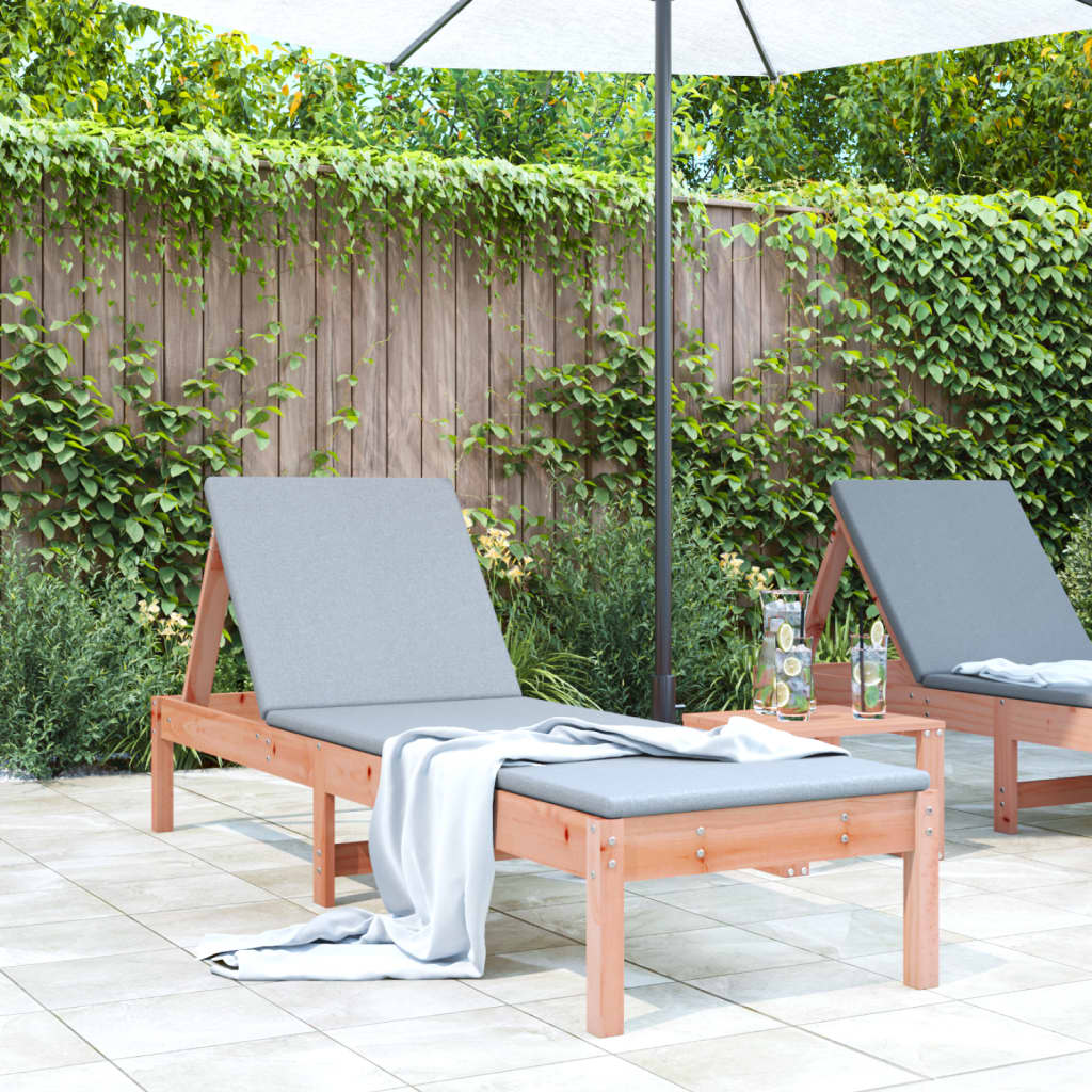Sun lounger 199.5x60x74 cm solid Douglas fir wood