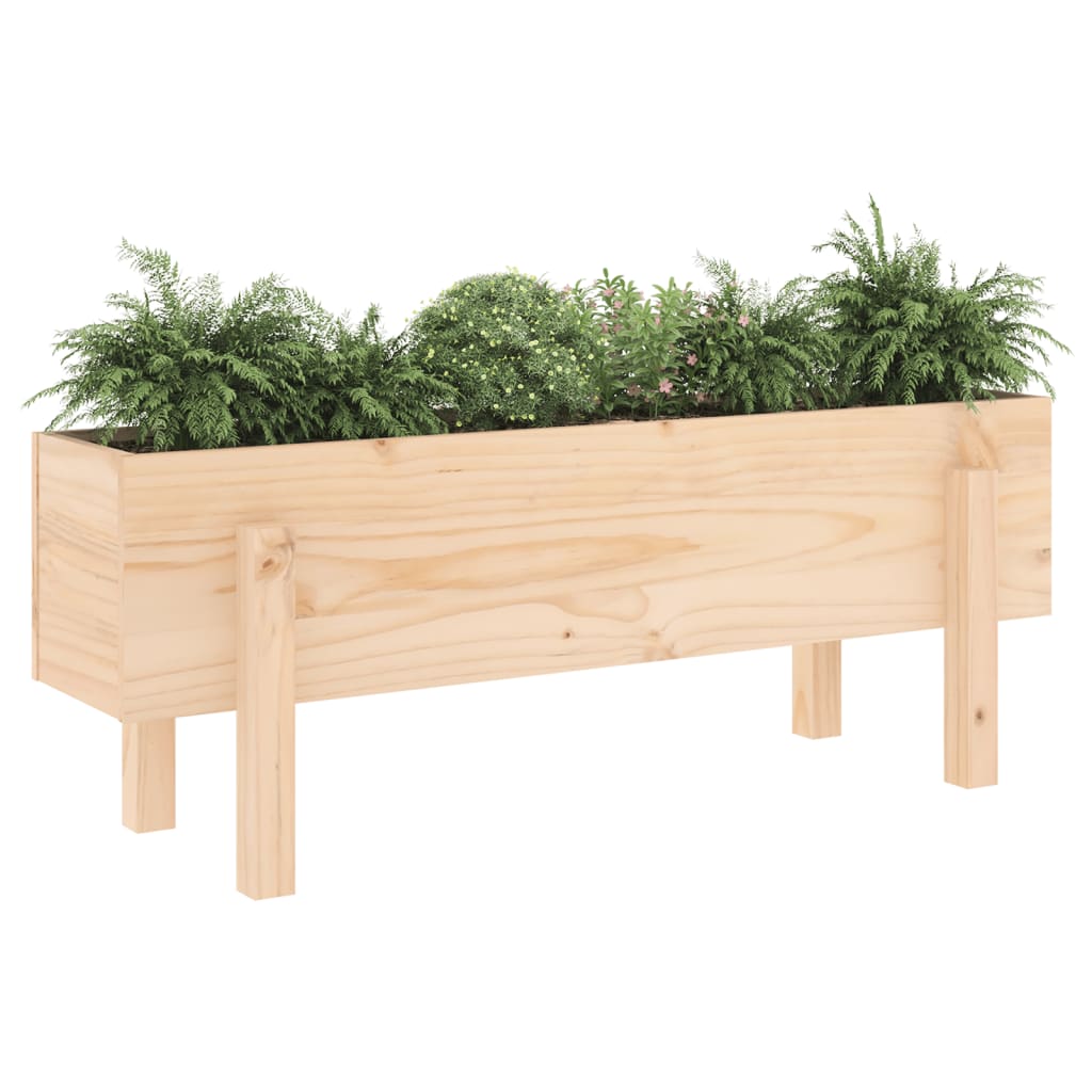 Jardinière surélevée 101x30x38 cm en pin massif