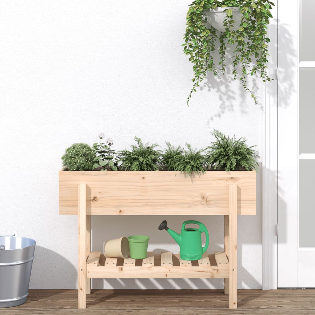 Jardinière surélevée 101x30x69 cm en pin massif