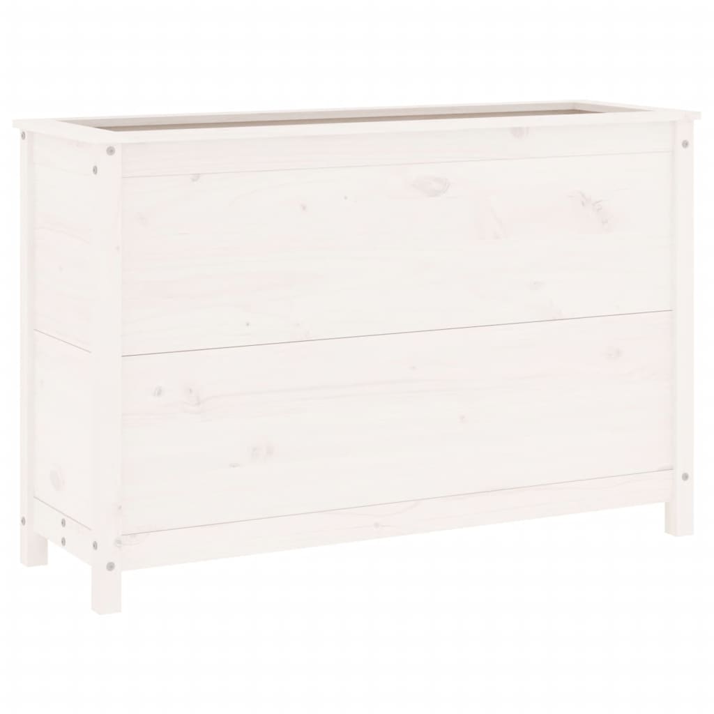 Raised Bed White 119.5x40x78 cm Solid Pine Wood