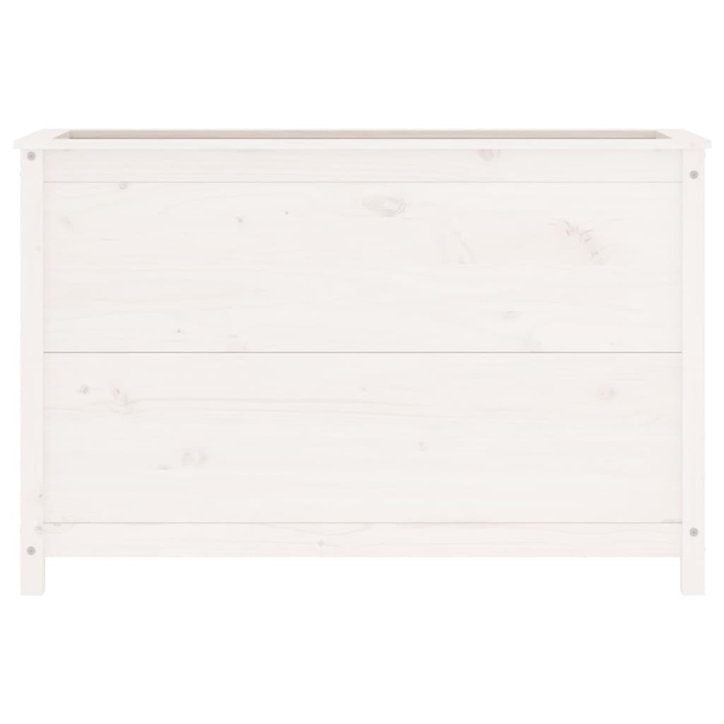 Raised Bed White 119.5x40x78 cm Solid Pine Wood