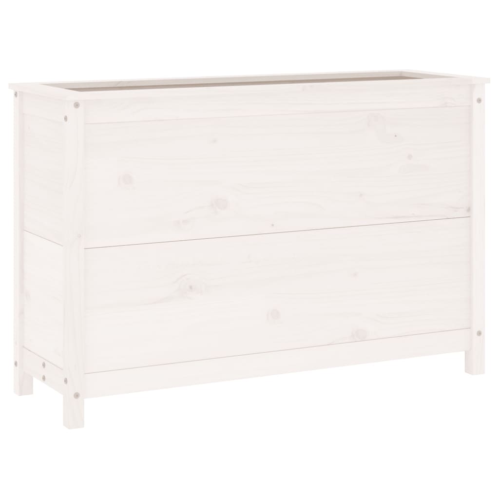Raised Bed White 119.5x40x78 cm Solid Pine Wood