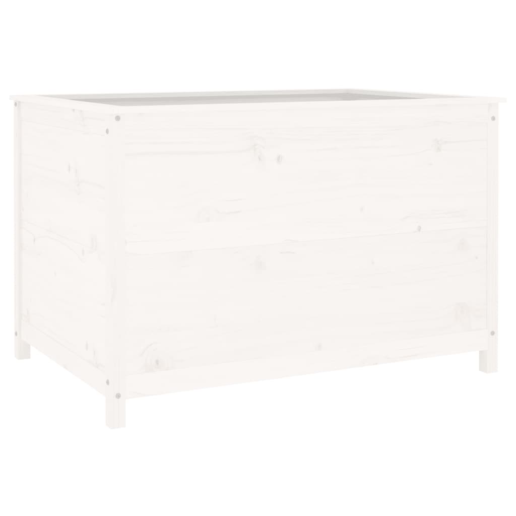 Raised Bed White 119.5x82.5x78 cm Solid Pine Wood