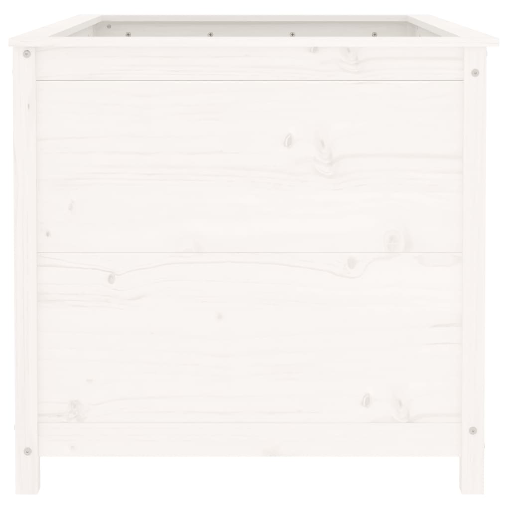 Raised Bed White 119.5x82.5x78 cm Solid Pine Wood
