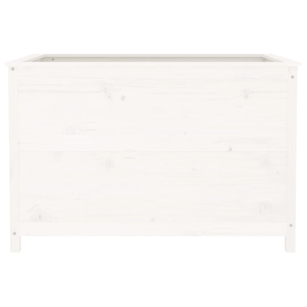 Raised Bed White 119.5x82.5x78 cm Solid Pine Wood