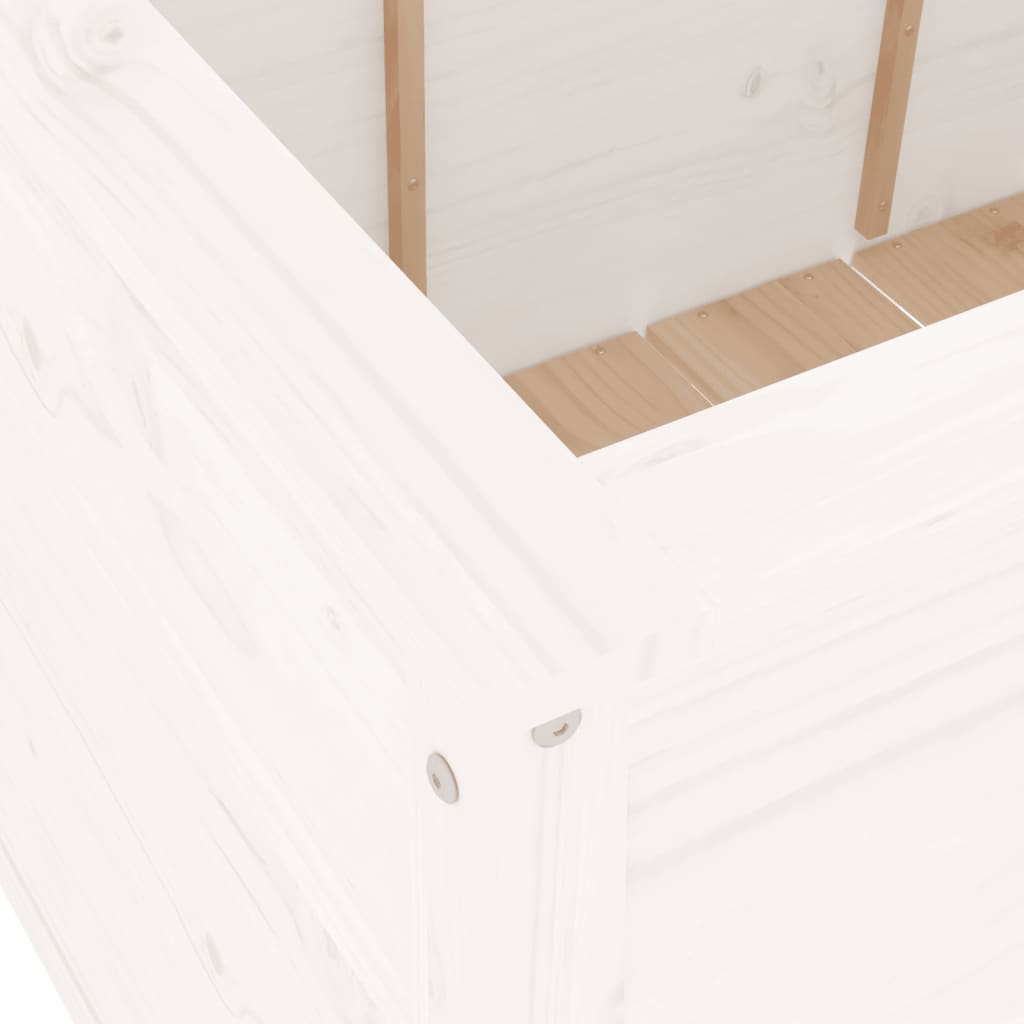 Raised Bed White 119.5x82.5x78 cm Solid Pine Wood