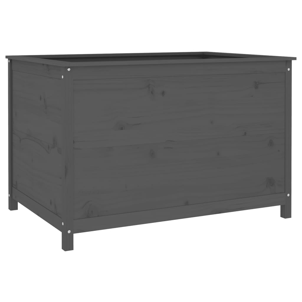 Raised Bed Grey 119.5x82.5x78 cm Solid Pine Wood