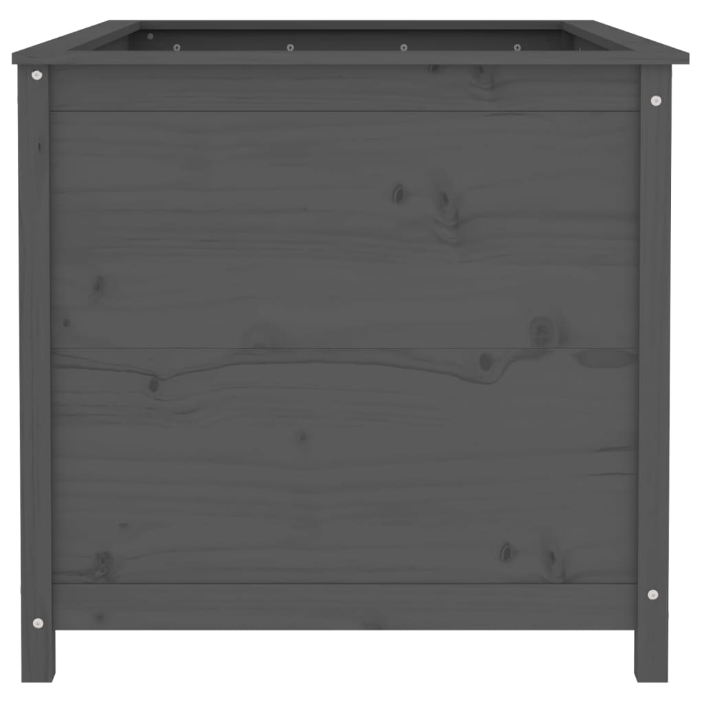 Raised Bed Grey 119.5x82.5x78 cm Solid Pine Wood