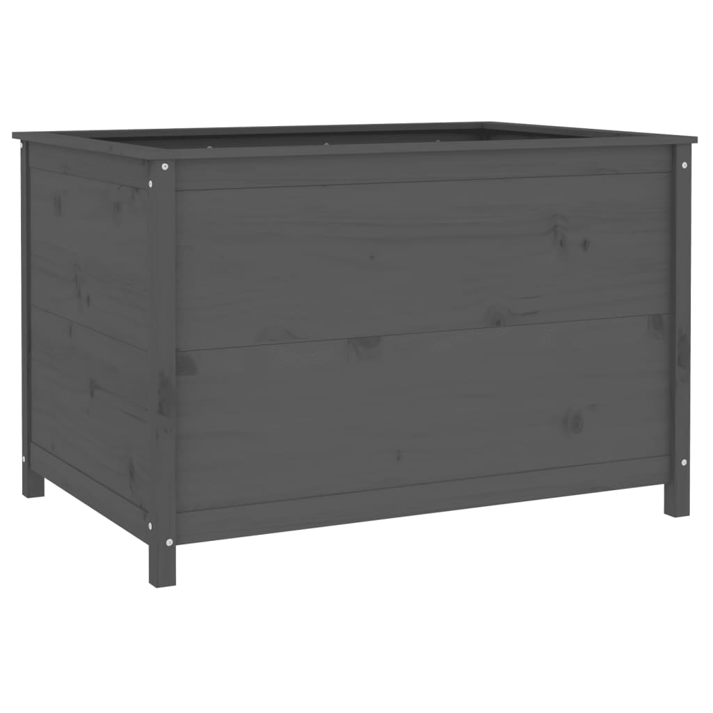 Raised Bed Grey 119.5x82.5x78 cm Solid Pine Wood