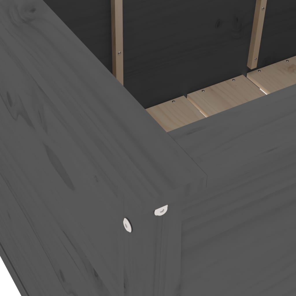 Raised Bed Grey 119.5x82.5x78 cm Solid Pine Wood