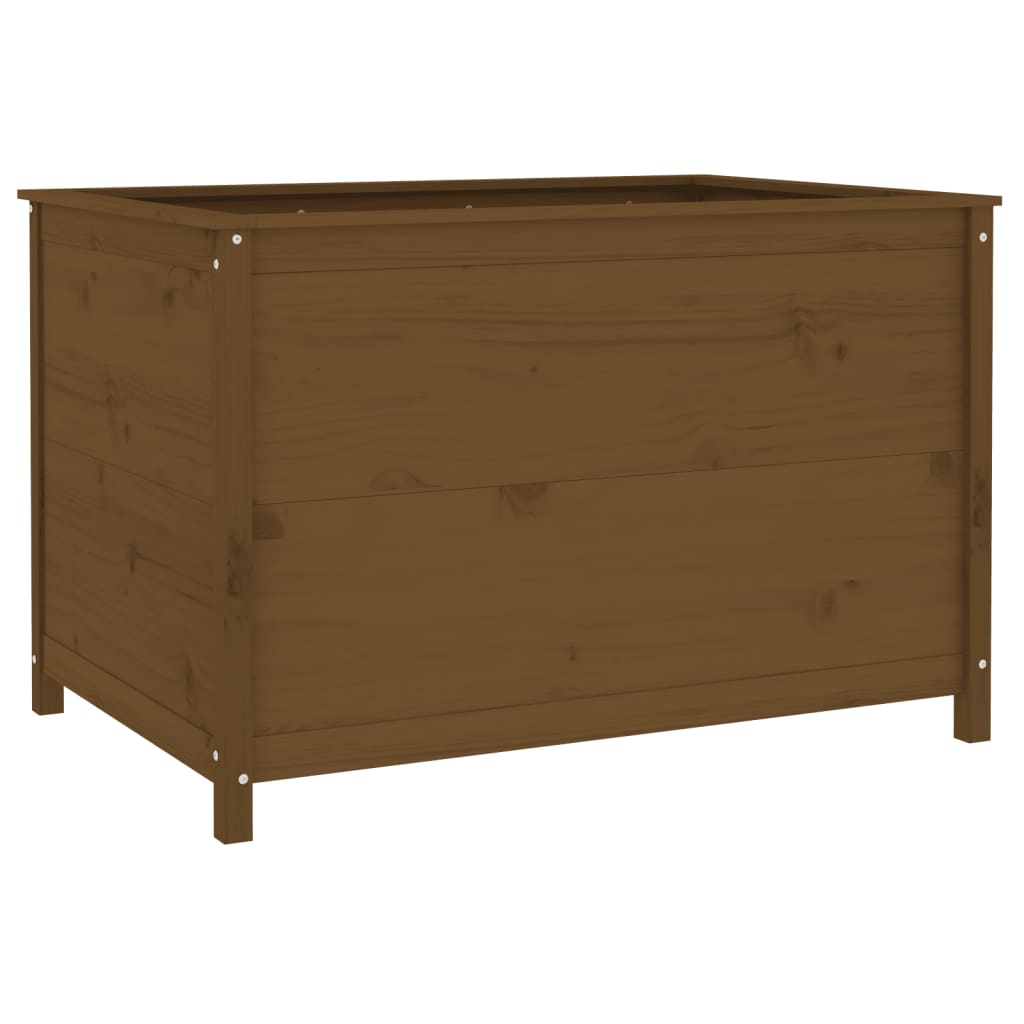 Lit surélevé marron miel 119,5x82,5x78 cm bois de pin massif