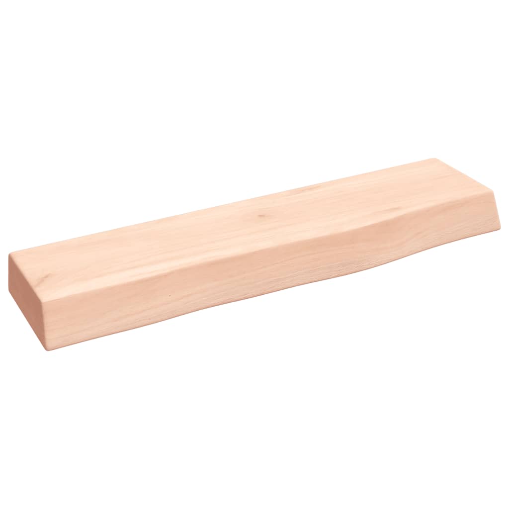 Wall shelf 40x10x4 cm solid oak untreated