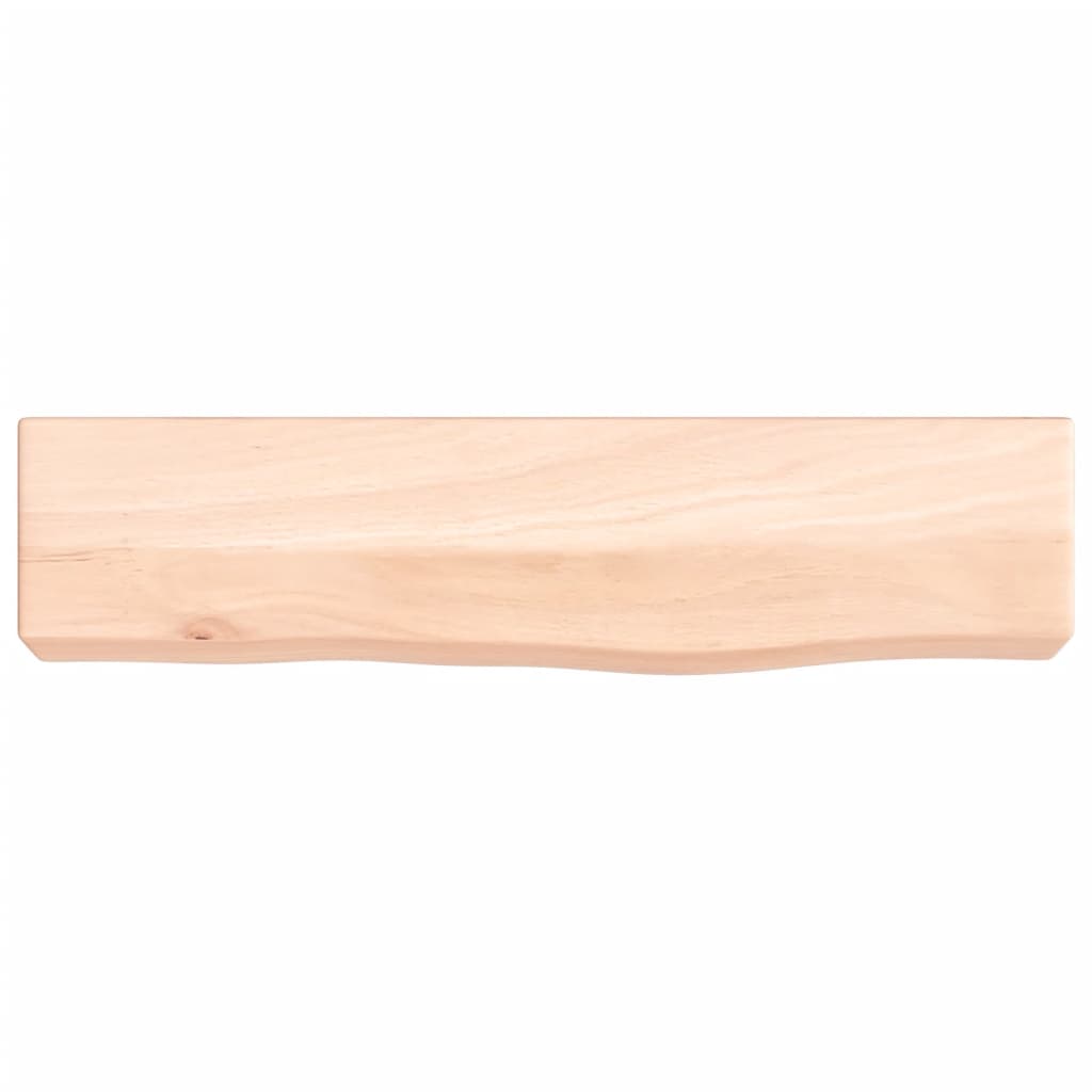 Wall shelf 40x10x6 cm solid oak untreated