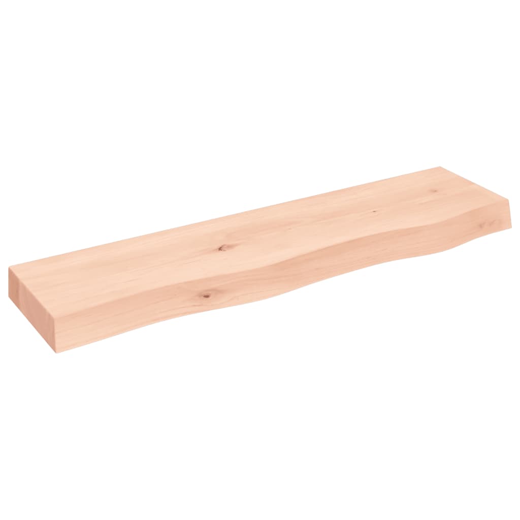 Wall shelf 80x20x6 cm solid oak untreated