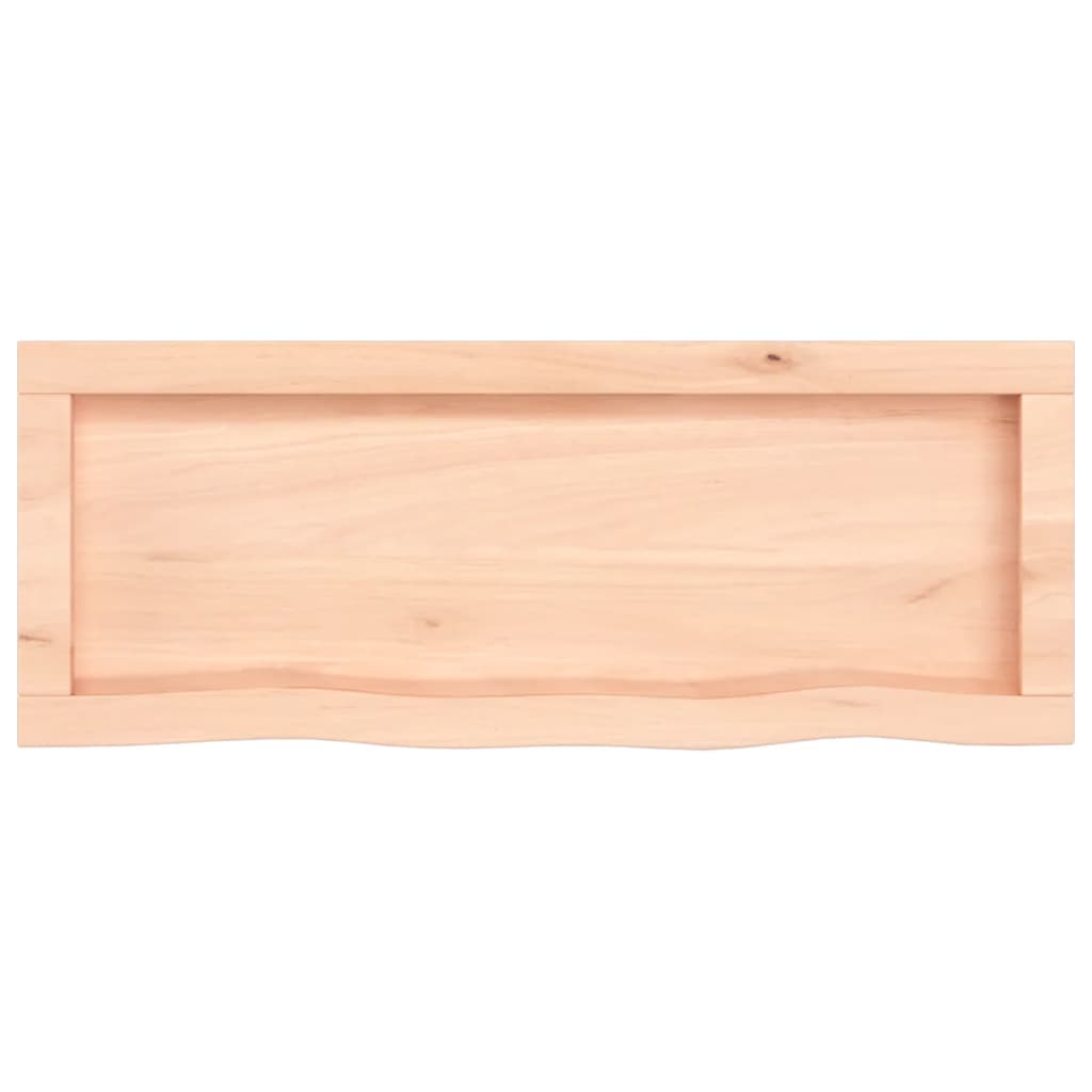 Wall shelf 80x30x(2-6) cm solid oak untreated